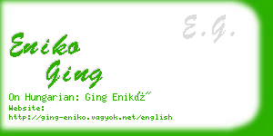 eniko ging business card